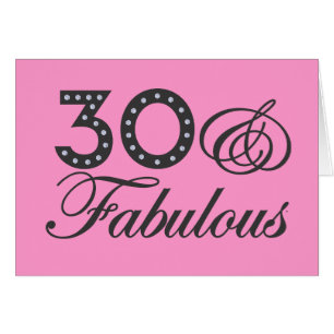 Cartão 30 & presente fabuloso