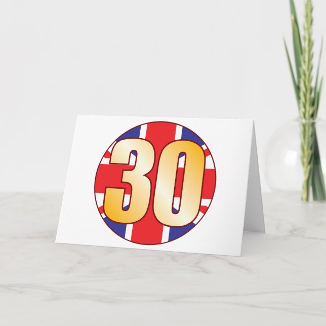 Cartão 30 Reino Unido Dourado (Frente)