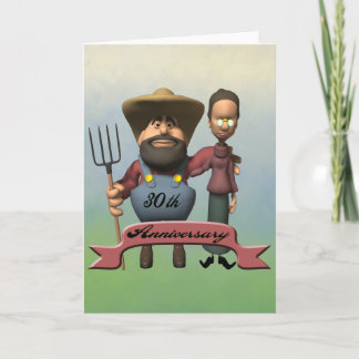 Cartão 30o Presentes do aniversário de casamento
