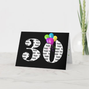 Cartão 30th birthday balloon bouquet
