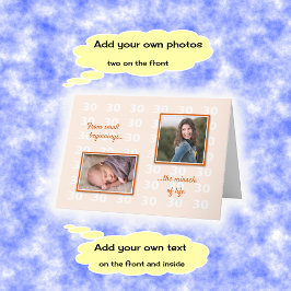 Cartão 30th birthday your photos and text