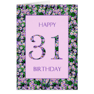 Cartão 31º Aniversário das Margaridas Roxas