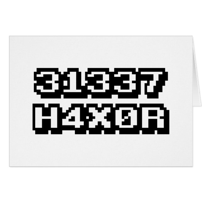 CARTÃO 31337 H4X0R (Frente Horizontal)