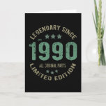 Cartão 31 Year Old Bday 1990 Legend Since 31st Birthday<br><div class="desc">Birthday Design For anyone who's horoscope say difficult & Stubborn But totally worth.Wear it with pride at work,  school gym perfect to pair with shorts,  leggings or jeans for a casual yet trendy Look</div>