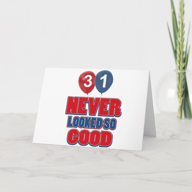 Cartão 31 year old birthday designs (Frente)
