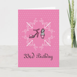 Cartão 33º Aniversário, Calçados Rosa