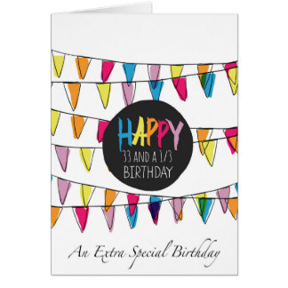 Cartão 33 1/3 das bandeiras bunting