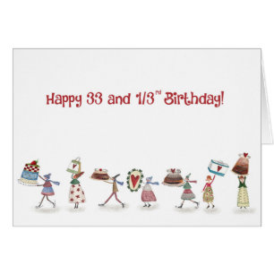 Cartão 33 1/3 de tea party