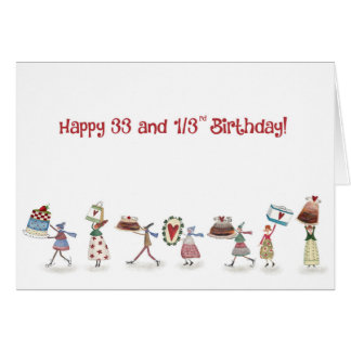 Cartão 33 1/3 de tea party