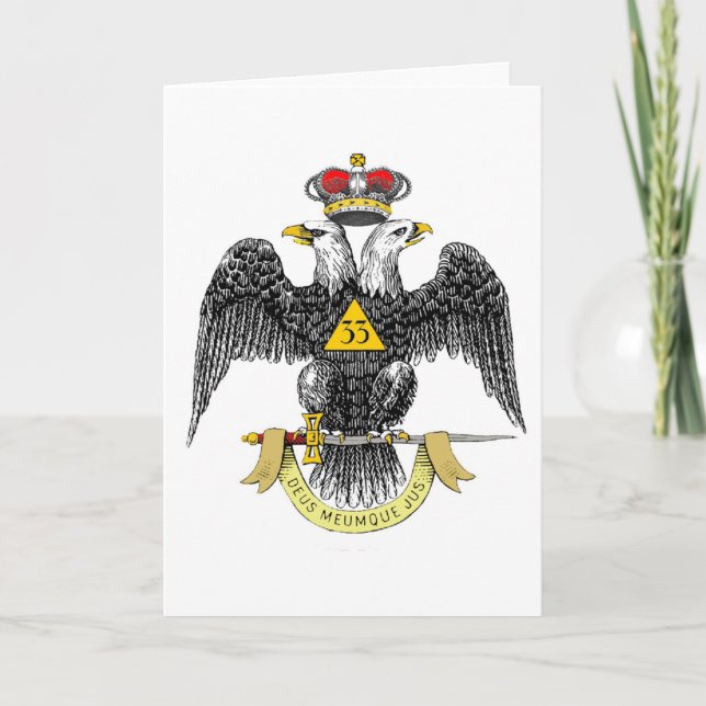 Cartão 33rd Degree Scottish Rite Black Eagle (Frente)
