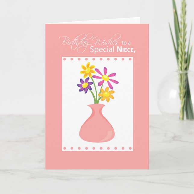 Cartão 3414 Flores De Aniversário Da Onze, Religiosas (Frente)