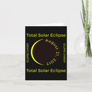 Cartão #34;eclipse Chaser#34; Total do Eclipse Solar Ago
