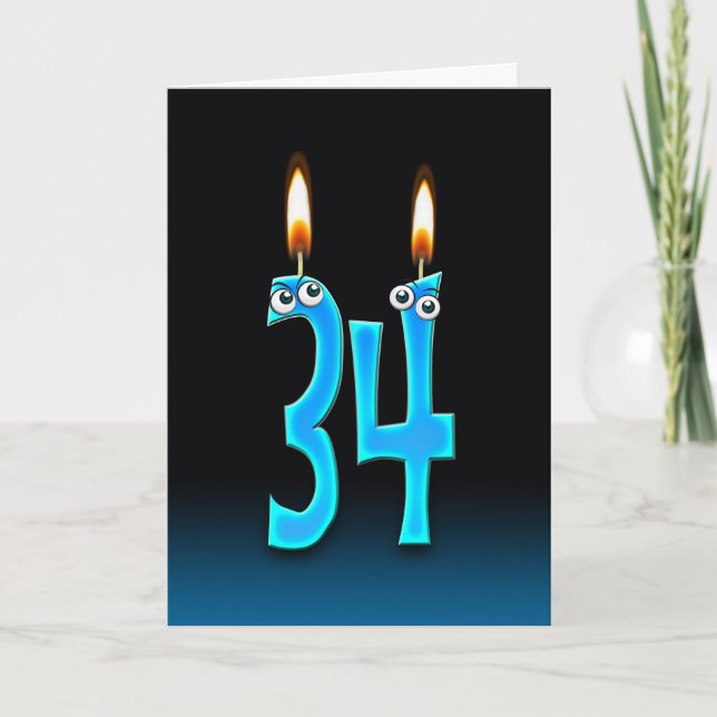 Cartão 34. Velas de aniversário (Frente)