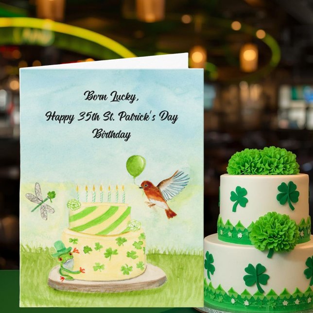 Cartão 35th  Happy St Patricks Day Birthday (Criador carregado)