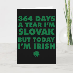 Cartão 364 Dias Ano Eslovaco Hoje Sou Irlandês São Patríc