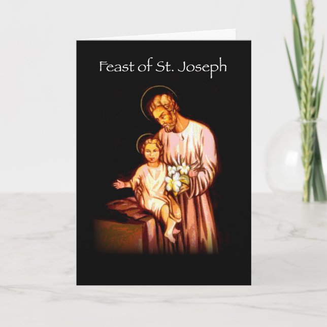 Cartão 3821 Feast of St. Joseph Black (Frente)