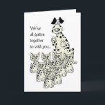 Cartão 3919 Dalmation Dog, and Cats Funny Birthday<br><div class="desc">This humorous card of cats and dogs isa perfect funny card from the group.</div>
