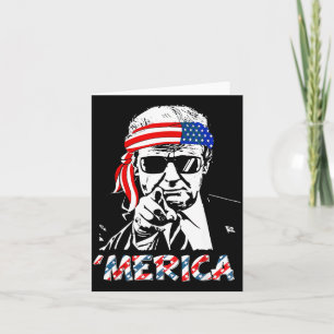 Cartão 'merica Trump Feliz 4 de Julho Trump Americano