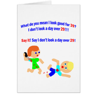 Cartão 39 não um dia sobre 29