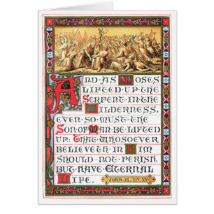 Cartão 3:14 de John - trabalhos de arte da herança de 15