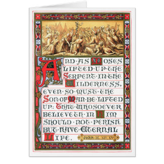 Cartão 3:14 de John - trabalhos de arte da herança de 15