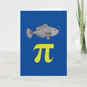 Cartão 3.14 Piada De Matemática Engraçada Pie Pun De Peix