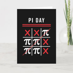 Cartão 3.14 Tic-Tac-Toe Noughts E Crosses Feliz Dia Pi