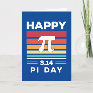 Cartão 3.14 Vintage Sunset Happy Pi Day