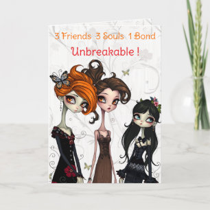 Cartão 3 Amigos Três Almas 1 Amizade Aniversário