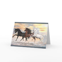 3 Arabians Greeting Card, white envelopes included