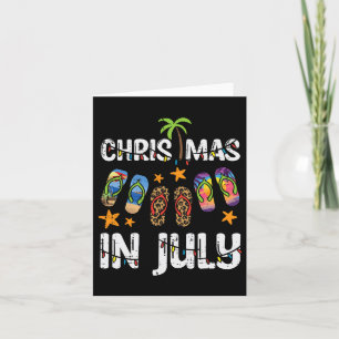 Cartão 3 Chinelos De Natal Em Julho Xmas Beach W