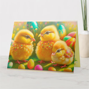 Cartão 3 Coleção de Galinhas Páscoas