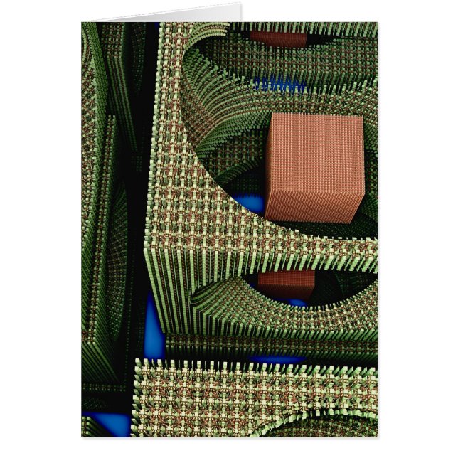 Cartão 3-D abstrato sem texto (Frente)