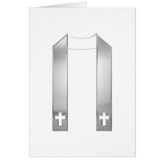 Cartão 3-D Olhe o furo do padre prateado (Frente)