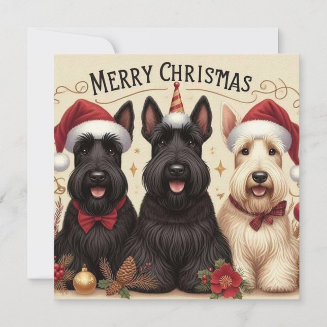 Cartão 3 dogs Greeting Card (Frente)