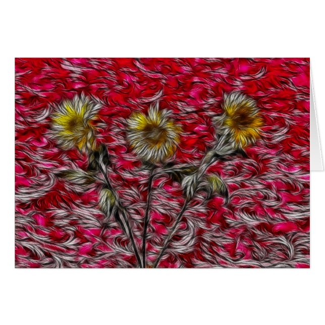 Cartão 3 girassóis (Frente Horizontal)