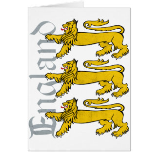 Cartão 3 leões Inglaterra