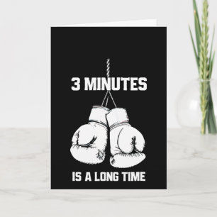 Cartão 3 Minutos É Um Longo Tempo Engraçado Boxe Kickboxi