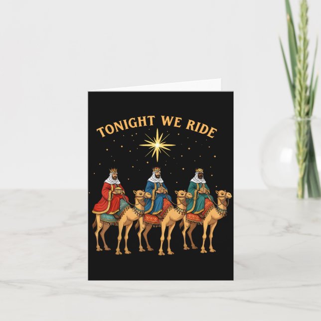 Cartão 3 Wise Men Tonight We Ride Christmas  (Frente)