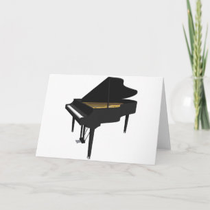 Cartão 3D Model: Black Grand Piano: