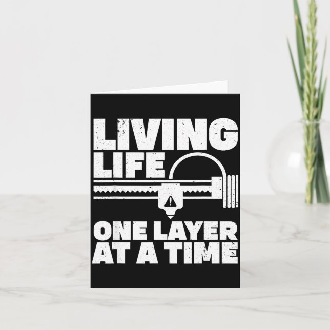 Cartão 3d Printing Art For Men Women 3d Printer Lover 3d  (Frente)