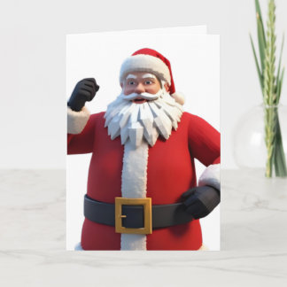 Cartão 3D Santa Claus Christmas Greeting Card – Festive H