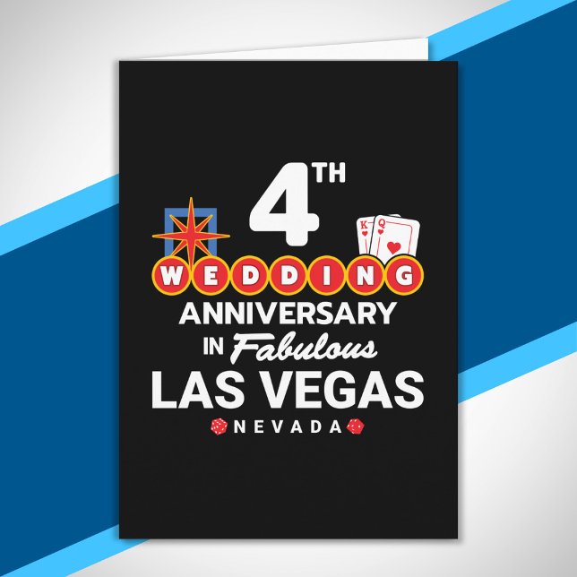 Cartão 4ª Casais de Aniversário de Las Vegas Trip (Criador carregado)