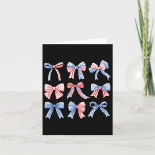 Cartão 4ª Patriótica Coquette Girly Girl American Flag Bo
