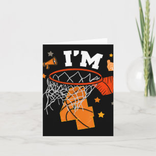 Cartão 4º Aniversário do Bâmera de Basquete, 4 anos, 4 an