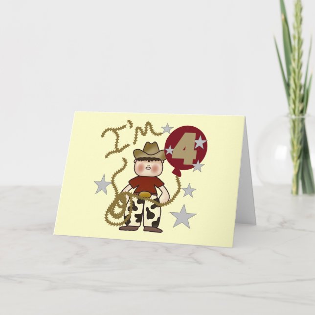 Cartão 4º Camisetas de aniversário e presentes (Frente)