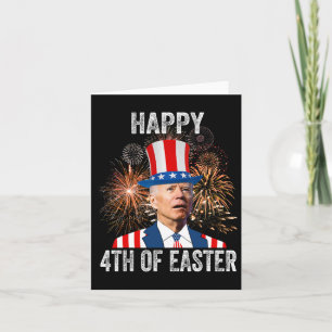 Cartão 4º Da Páscoa Engraçado Feliz 4 De Julho Contra Joe