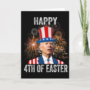 Cartão 4º de Páscoa Engraçado Feliz 4 de Julho Anti Joe B