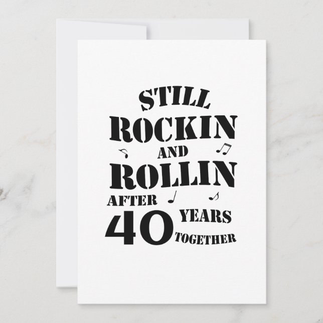 Cartão 40º Aniversário - 40 anos de Casais (Frente)