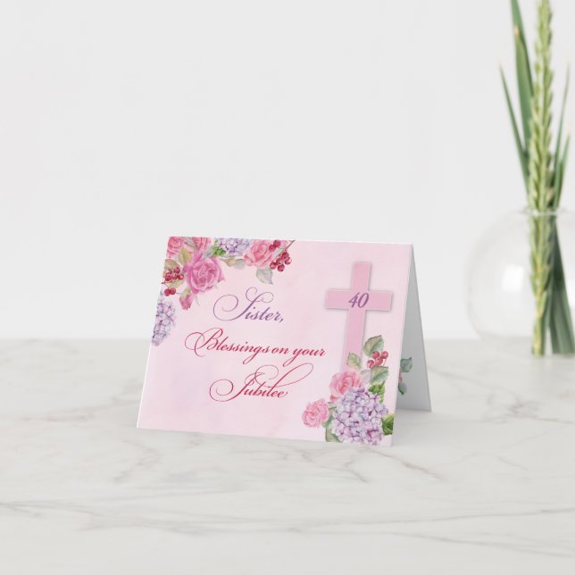 Cartão 40º Aniversário da Vida Religiosa (Frente)